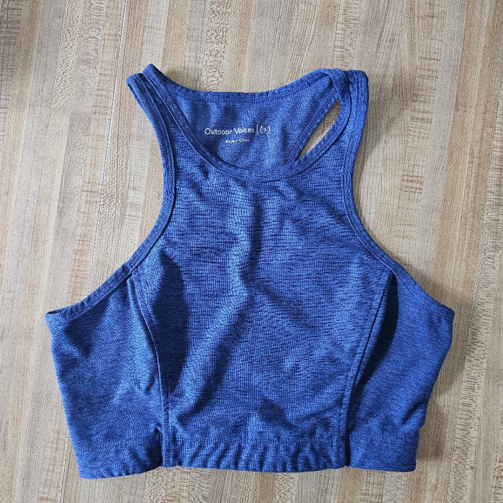 Outdoor Voices Primary Blue Crop Bra Top